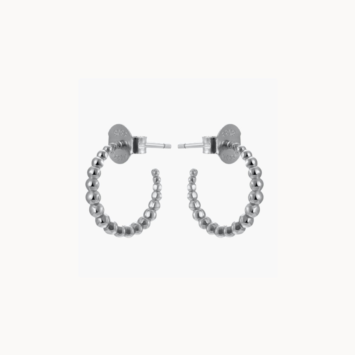 Boucles d'oreilles créoles ouvertes boules femme argent ou doré