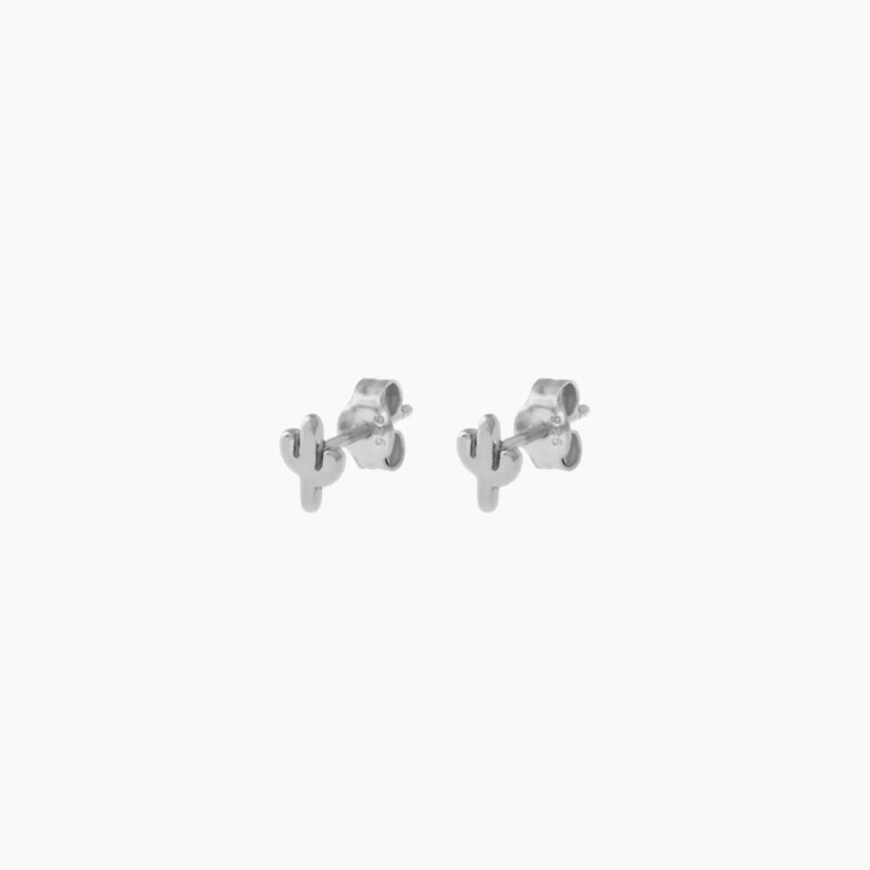 Boucles d'oreilles femme puces cactus doré ou argent