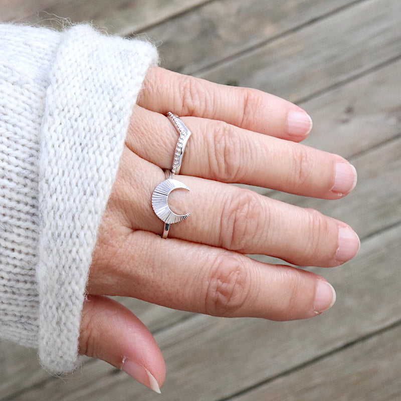 bague forme V argent 925 pour femme - unbijouforyou