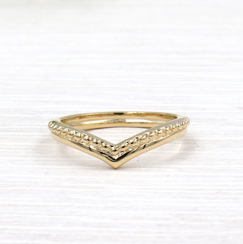 Bague plaqué or v pour femme - unbijouforyou