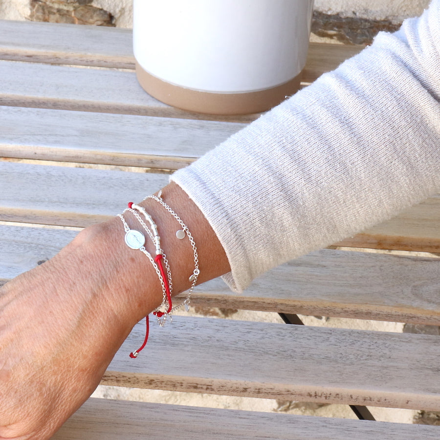 Bracelet femme médaille vierge marie en argent 925 - unbijouforyou