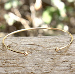bracelet jonc boules plaqué or pour femme
