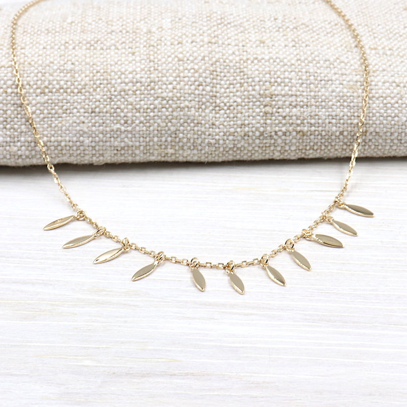 Collier pétales plaqué or pour femme - unbijouforyou