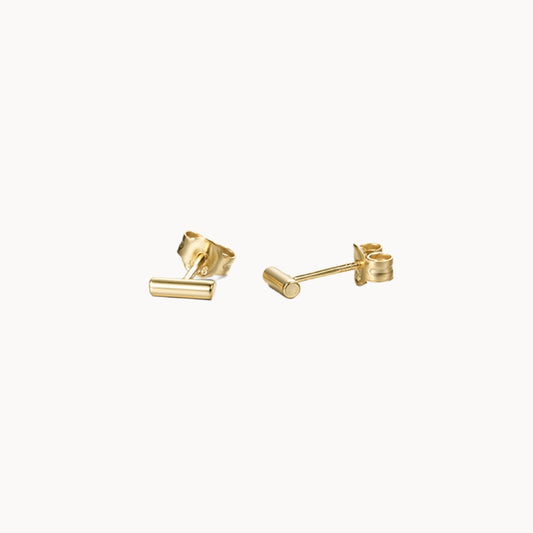 Clous d'oreilles femme barre en doré ou argent