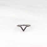 Bague femme argent 925 forme V
