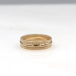 Bague femme plaqué or perlée
