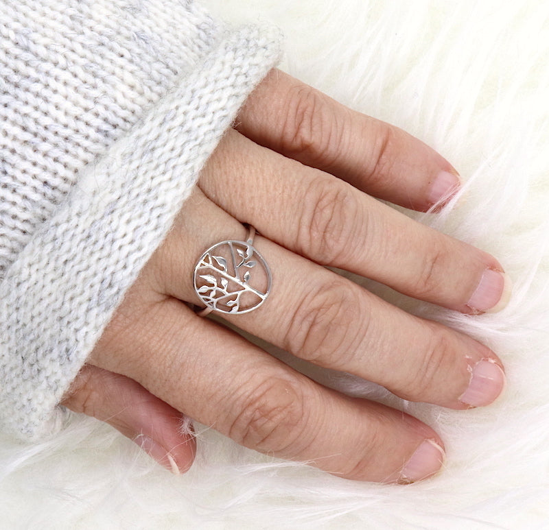 Bague femme arbre de vie argent 925 - unbijouforyou