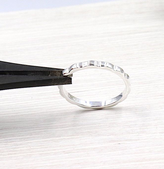 Bague argent 925 vagues pour femme