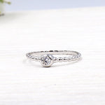 Bague argent 925 et solitaire pierre zircon sertie - unbijouforyou