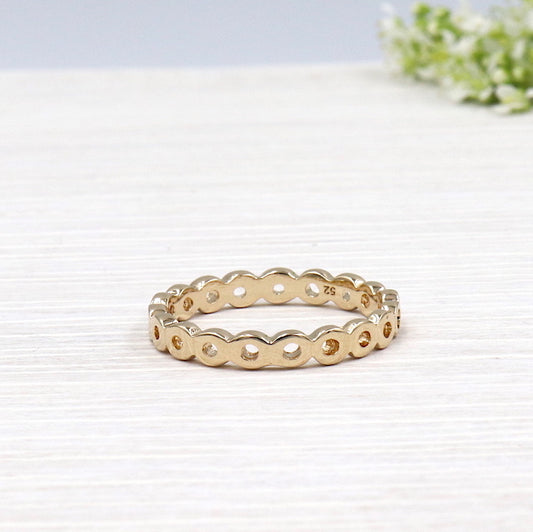 Bague femme plaqué or forme trouée - unbijouforyou