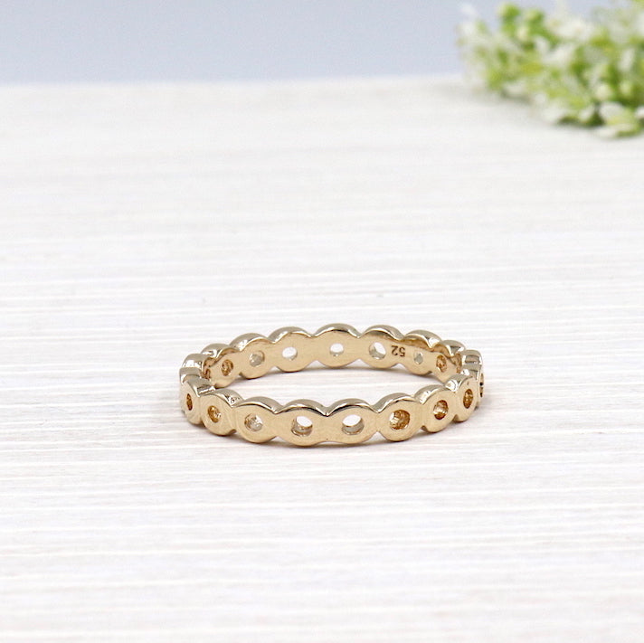 Bague femme plaqué or forme trouée - unbijouforyou