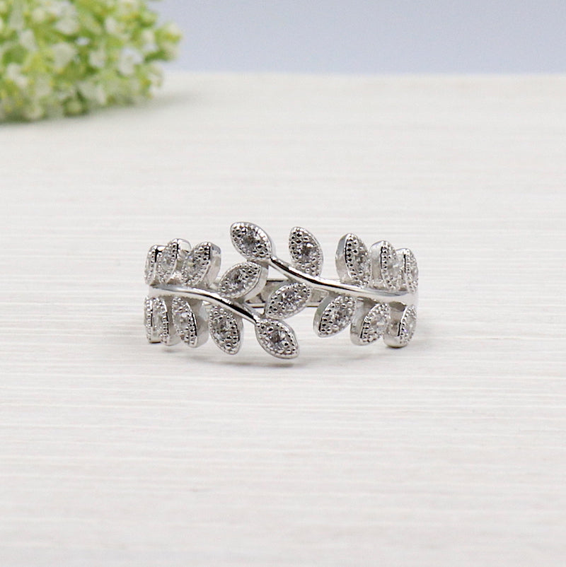 Bague épis argent 925 et pierres zircons - unbijouforyou