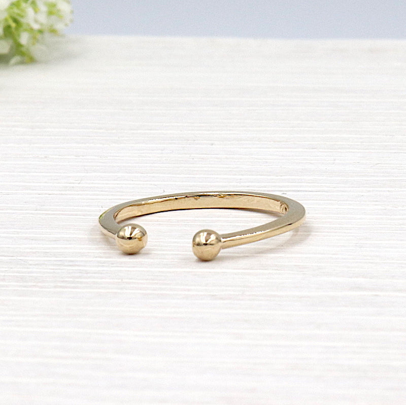 bague plaquée or boules pour femme - unbijouforyou