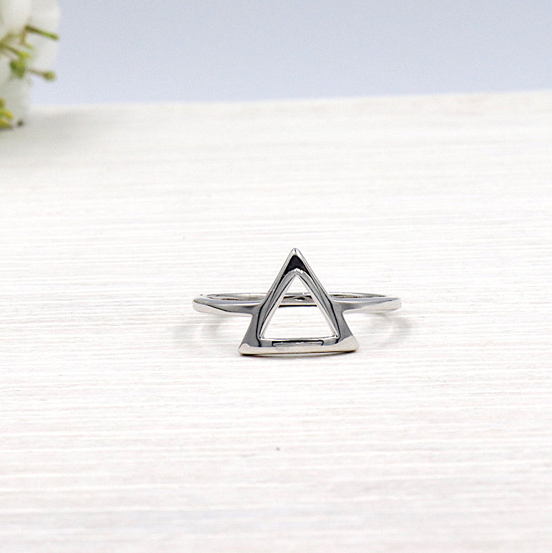 Bague femme triangle argent 925