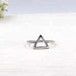 Bague femme triangle argent 925