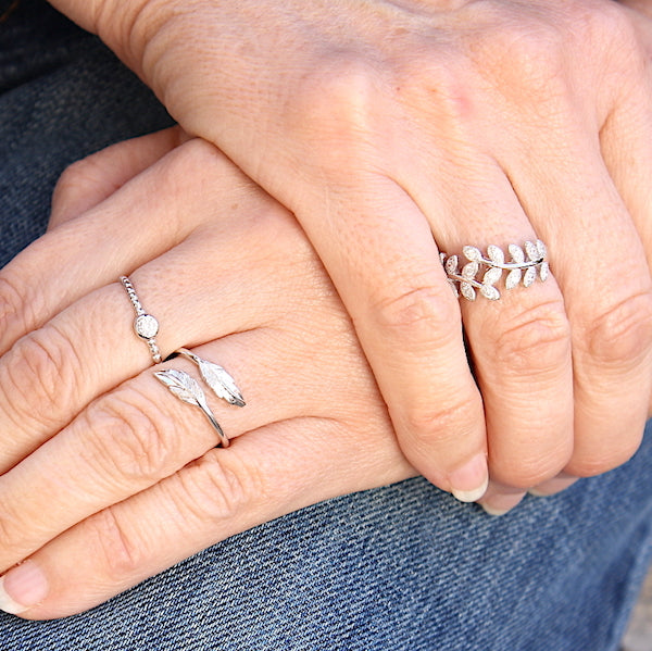 Bague épis argent 925 et pierres zircons - unbijouforyou