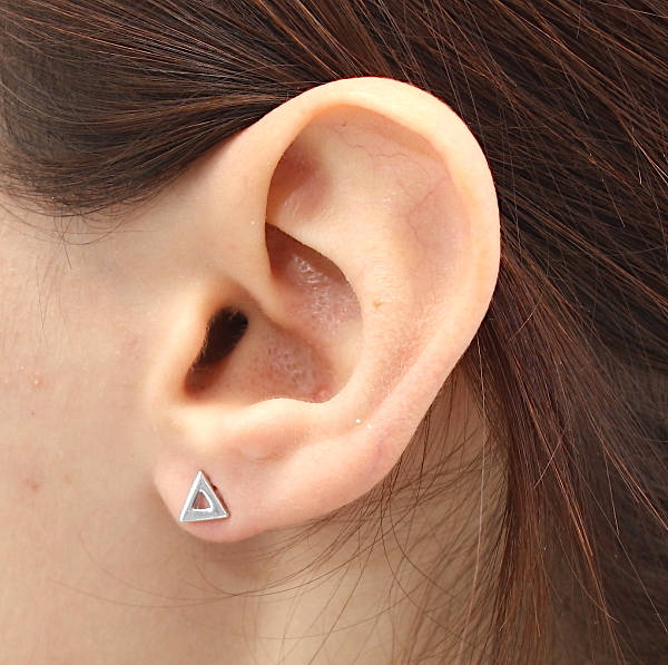Boucles d'oreilles triangle en argent 925 pour femme - unbijouforyou