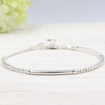bracelet femme perles et joncs en argent 925