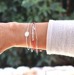 Bracelet femme pastilles en argent 925 sur chaine - unbijouforyou