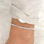 Bracelet argent 925 double chaine et perles femme