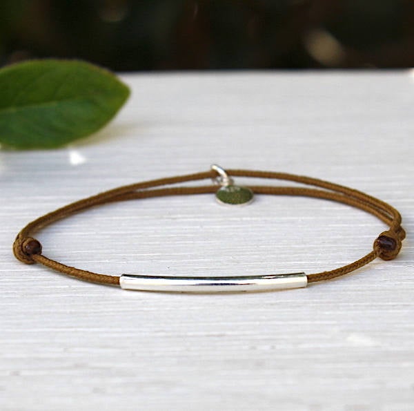 bracelet cordon jonc et médaille argent 925 pour femme - unbijouforyou