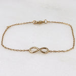 Bracelet infini en plaqué or sur chaine pour femme - unbijouforyou