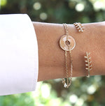 Bracelet jonc épis plaqué or et mini pierres zircons