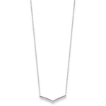 Collier femme pendentif forme V en argent 925 - unbijouforyou