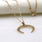 Collier plaqué or corne lune pour femme - unbijouforyou