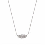 Collier femme pendentif plume en argent 925 - unbijouforyou