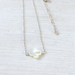 Collier trèfle nacre sur chaine argent 925 pour femme